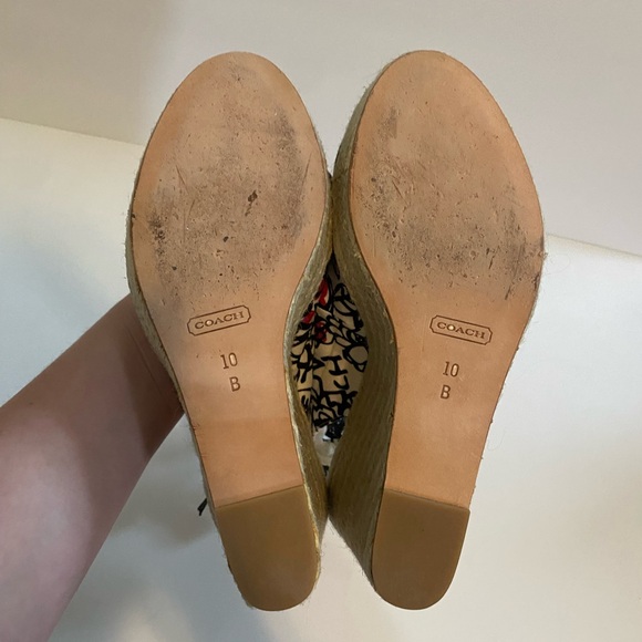 Coach Maritza Poppy Flower Wedge Sandals - Picture 8 of 9